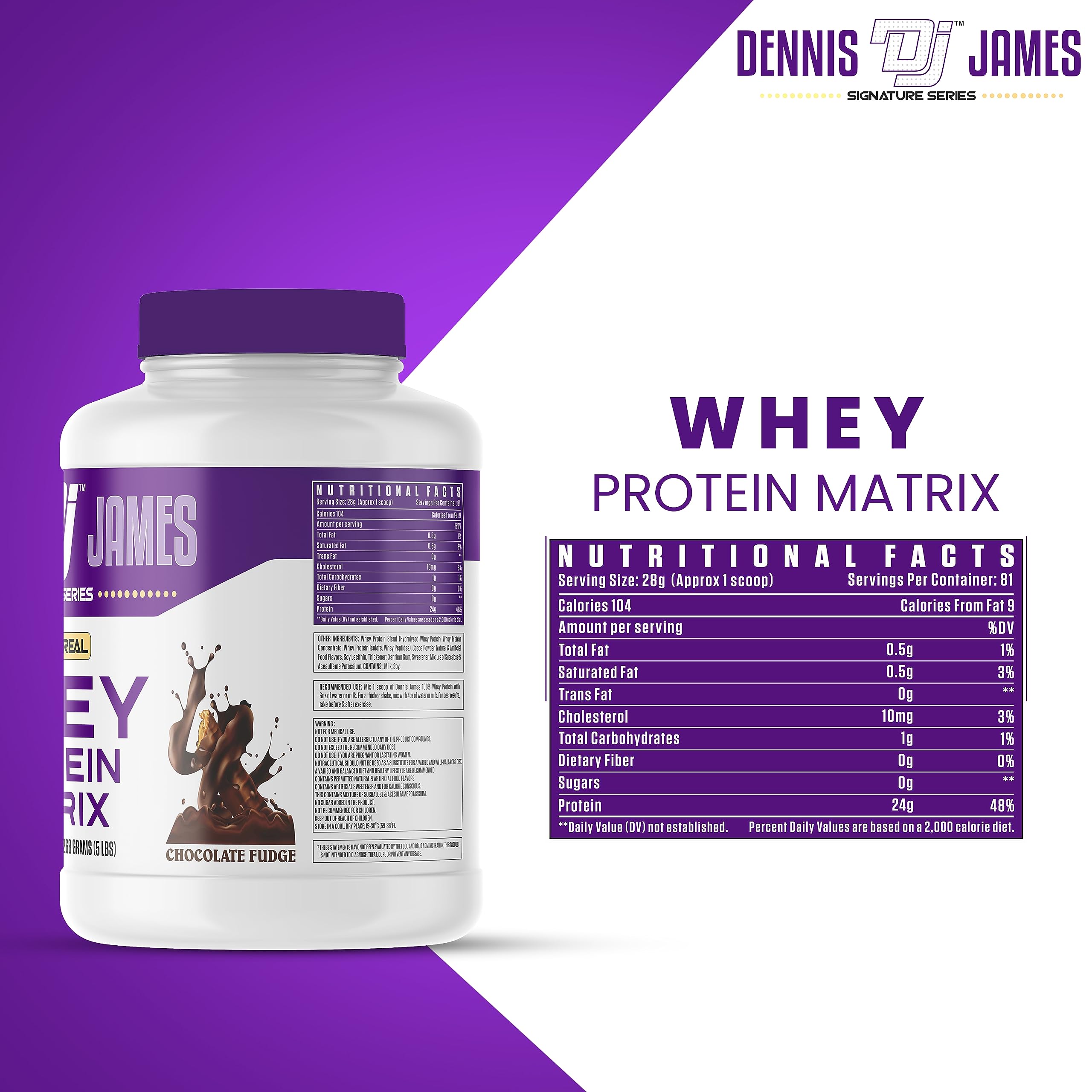 DENNIES JAMES SIGNATURE SERIES WHEY PROTEIN MATRIX 